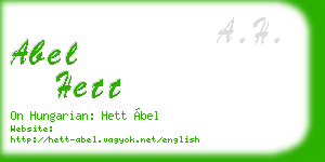 abel hett business card